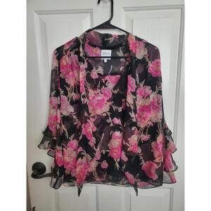 Misa Los Angeles Blouse Floral Gigi Top Flared Sleeves Flowy Size Small